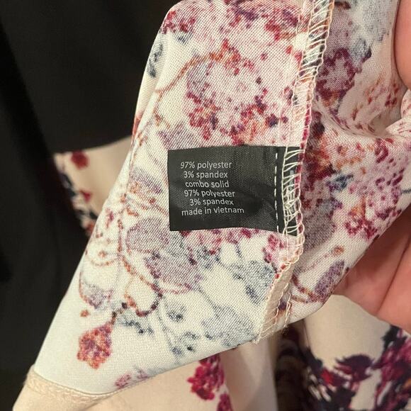 Lane Bryant Size 26/28  Fit & Flare Dress Wine, Ivory and Black Floral Print - Picture 6 of 6